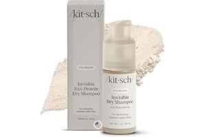 Kitsch Volumizing Rice Protein Dry Shampoo Powder - Dry Shampoo for Women & Men, No White Cast, Absorbs Oil, Non-Greasy, Light-to-medium Hair Colors, Travel Size | Ideal Gifts for Women- Invisible 1oz