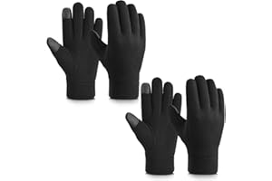 Cierto Winter Gloves for Men Women: Thermal Touch Screen Polar Fleece Gloves with Elastic Cuff for Running Outdoor Activities