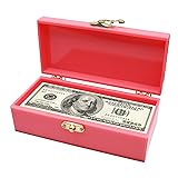 Dnoifne Acrylic Lockable Cash Box, Money