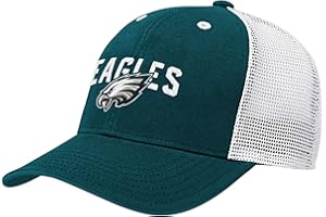 OUTERSTUFF NFL Kids Youth 8-20 Official Primary Logo Wordmark Pre-Curved Mesh Trucker Snapback Hat Cap - One Size