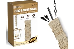 Royal Designs, Inc. CC-18-BG Cord & Chain Cover 4' Silk-Type Fabric Touch Fastener, Beige