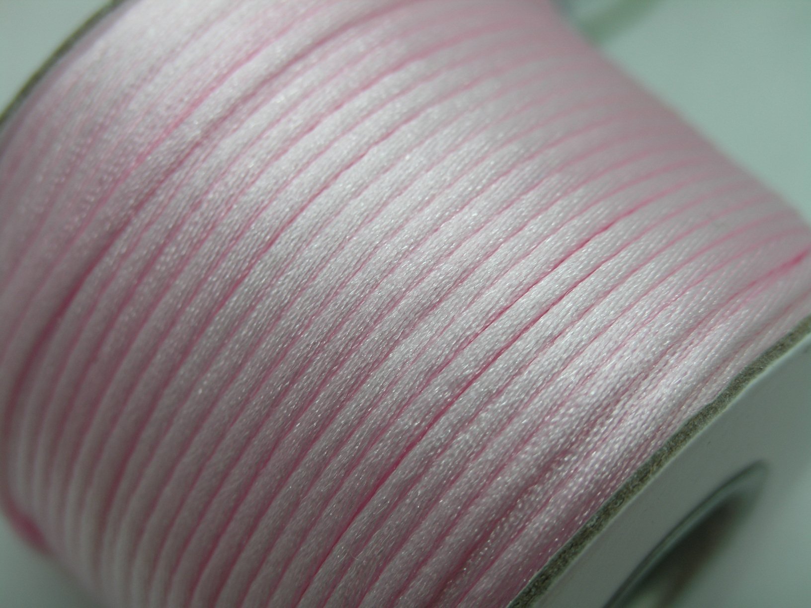 U Pick Wholesale Multi-Colors 2 Roll 100 Yards 2.0mm Rattail Satin Silk Cord Chinese Knot Beading Cord (19 Pink)