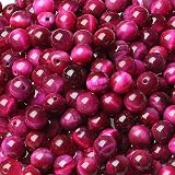 XIANNVXI Rose Pink Tigers Eye Beads 8mm 47 Pcs Jewelry Making view 4