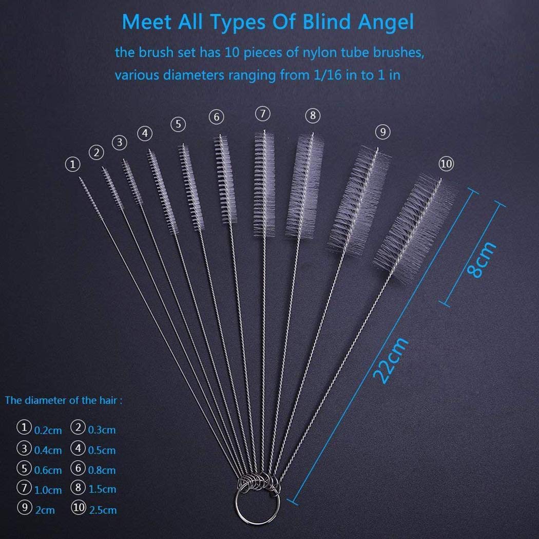 Crofull Baby Stainless Steel Feeding Bottle Straw Soft Handle Spiral Cleaning Brushes Bottle Accessories