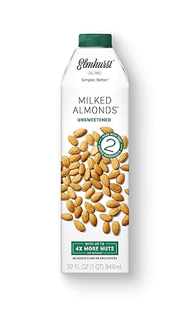 Elmhurst 1925 Unsweetened Almond Milk 32 Ounce Pack Of 6