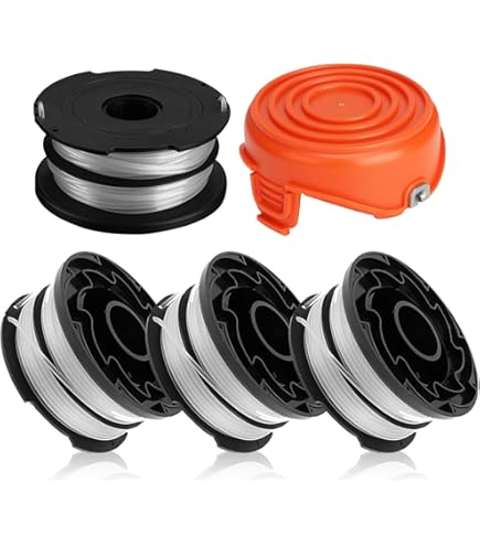 5er Pack Ersatzspulen Für Black & Decker GH700/GH750/GH710 – Inkl. Kappe, 11 M, 0,065 Cm