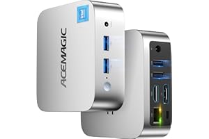 ACEMAGIC Vista Mini V1 Mini PC,12th Gen Alder Lake-N N97(Beat N150/N100/N95, up to 3.6GHz),16GB DDR4 RAM 512GB SSD Mini Computer,Small Desktop 4K Dual Display/WiFi/VESA for Home/Office,Preinstalled OS