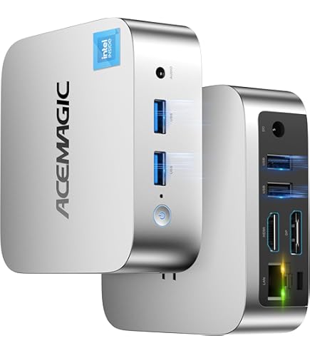 KAMRUI Essenx E1 Mini PC, 16GB DDR4 RAM 512GB M.2 SSD, Mini