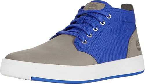 davis square leather and fabric chukka