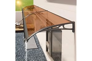LCBDYLR Awnings for Doors, Exterior Window Awnings with Aluminum Alloy Bracket, Easy to Install, Rain and Snow Proof, Polycarbonate Front Door Canopy, Front Door Patio Canopy