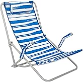 #WEJOY High Back Beach Chair for Adults, Heavy Duty Beach Chairs for Adults with Headrest, Lightweight Portable Chair for Camping Sand Lawn, Support to 300lbs, Blue