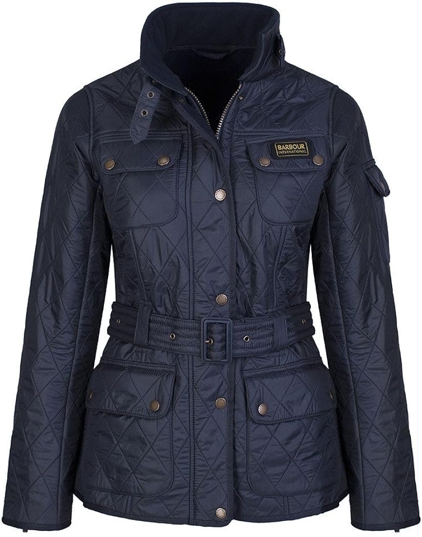 Navy Barbour International Women's Polarquilt Jacket Navy LQU0078NY91