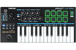 Nektar Impact LX Mini - USB MIDI Controller Keyboard with Nektar DAW Integration Black