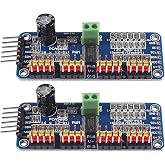 hiBCTR 2-Pack PCA9685 Servo Motor Driver, 16-Channel PWM | 12-bit resolution, I2C interface, compatible with Arduino, expandable and stackable design