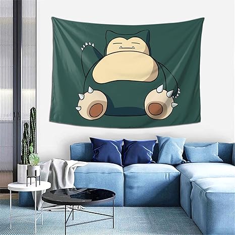 Amazon Co Jp 新品 人気 カビゴン ポケモン 3 北欧風 壁掛け布 ポスター インテリア 152 102cm多機能 部屋や窓の飾り リビングルーム ベッドルーム 壁飾り 個性プレゼント おしゃれ 壁画 ホーム キッチン