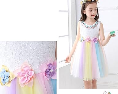 Amazon 子供ドレスフォーマル ワンピース キッズ ジュニア プリンセス カラフル パーティー ピアノ 結婚式 演奏会 ピアノ 発表会 コンサート 七五三 卒業式 フォーマル 通販