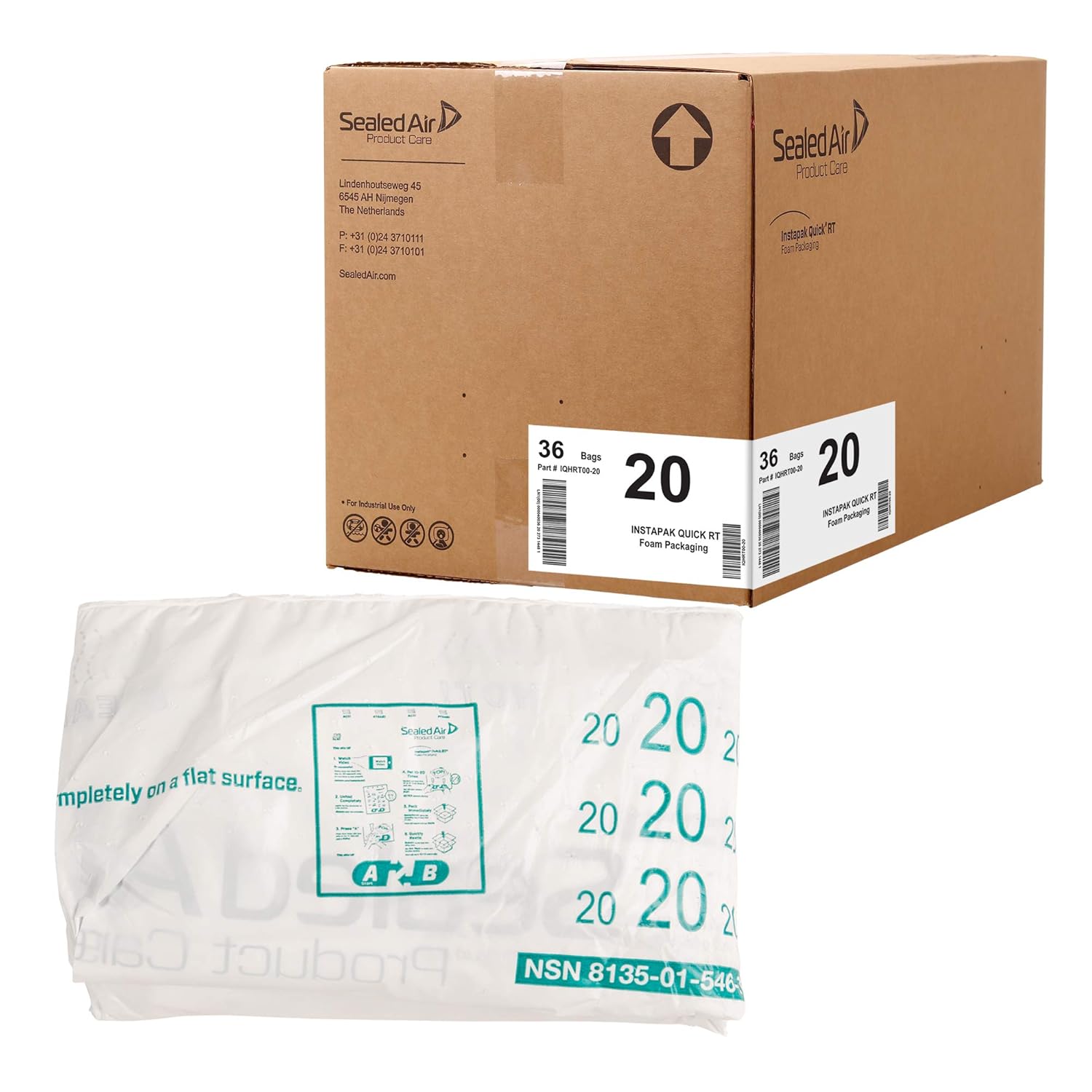 Instapak Quick Room Temperature Expanding Foam Packaging Bag (20, 18