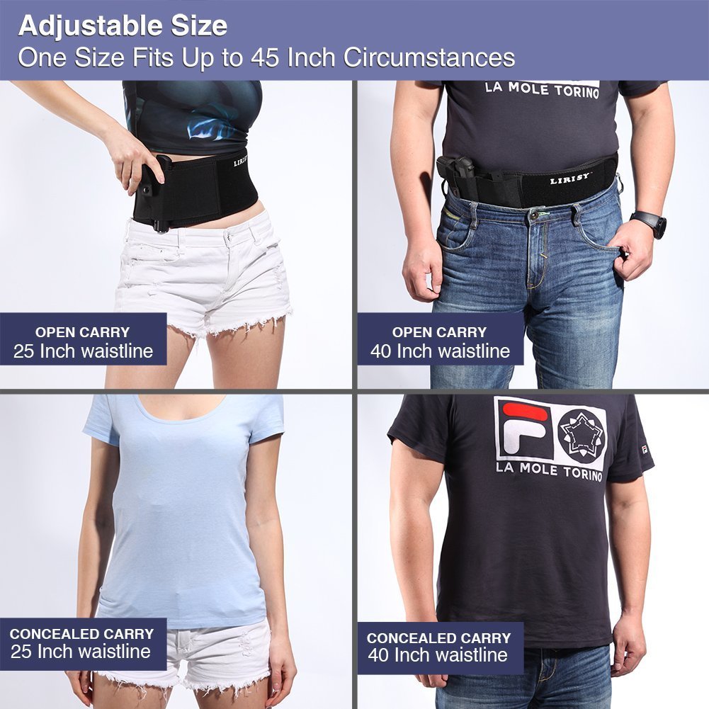 LIRISY XL Belly Band Holster for Concealed Carry | Neoprene Waist Band