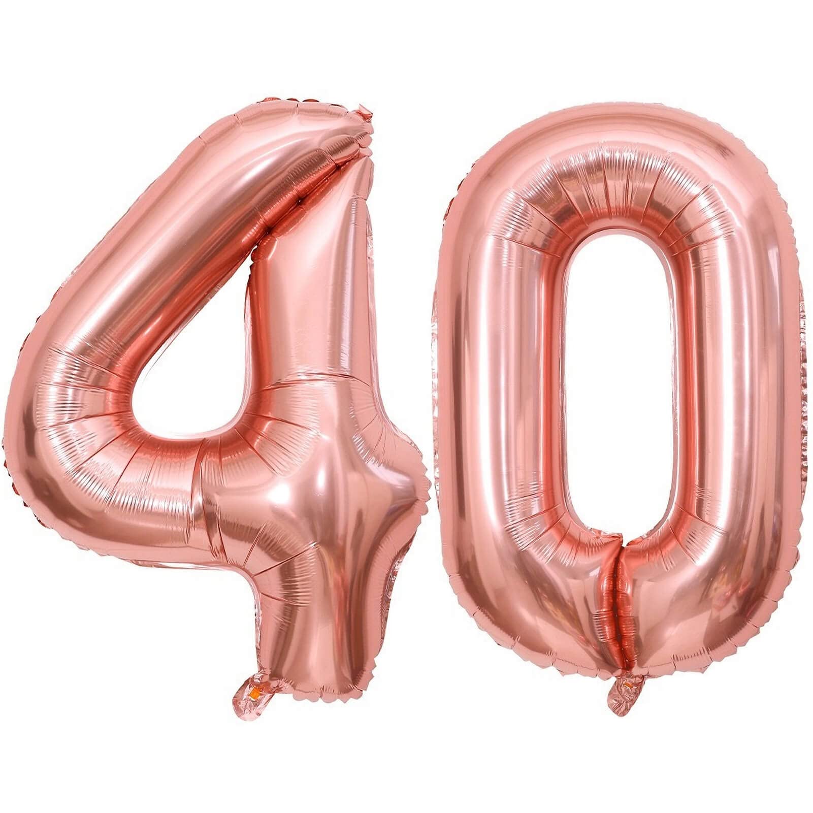 Photo 1 of 40 Inch Rose Gold 40 Number Balloons Giant Jumbo Huge 40 Foil Mylar Helium Number Digital Balloons Rose Gold Birthday Mylar Digital Balloons 40th Birthday Party 40th Anniversary Events Party