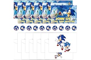 Hedgehog Sony Birthday Party Invitations, 36 Pieces Party Invitation Cards for Kids, Soni Birthday Party Supplies, Boy Birthd