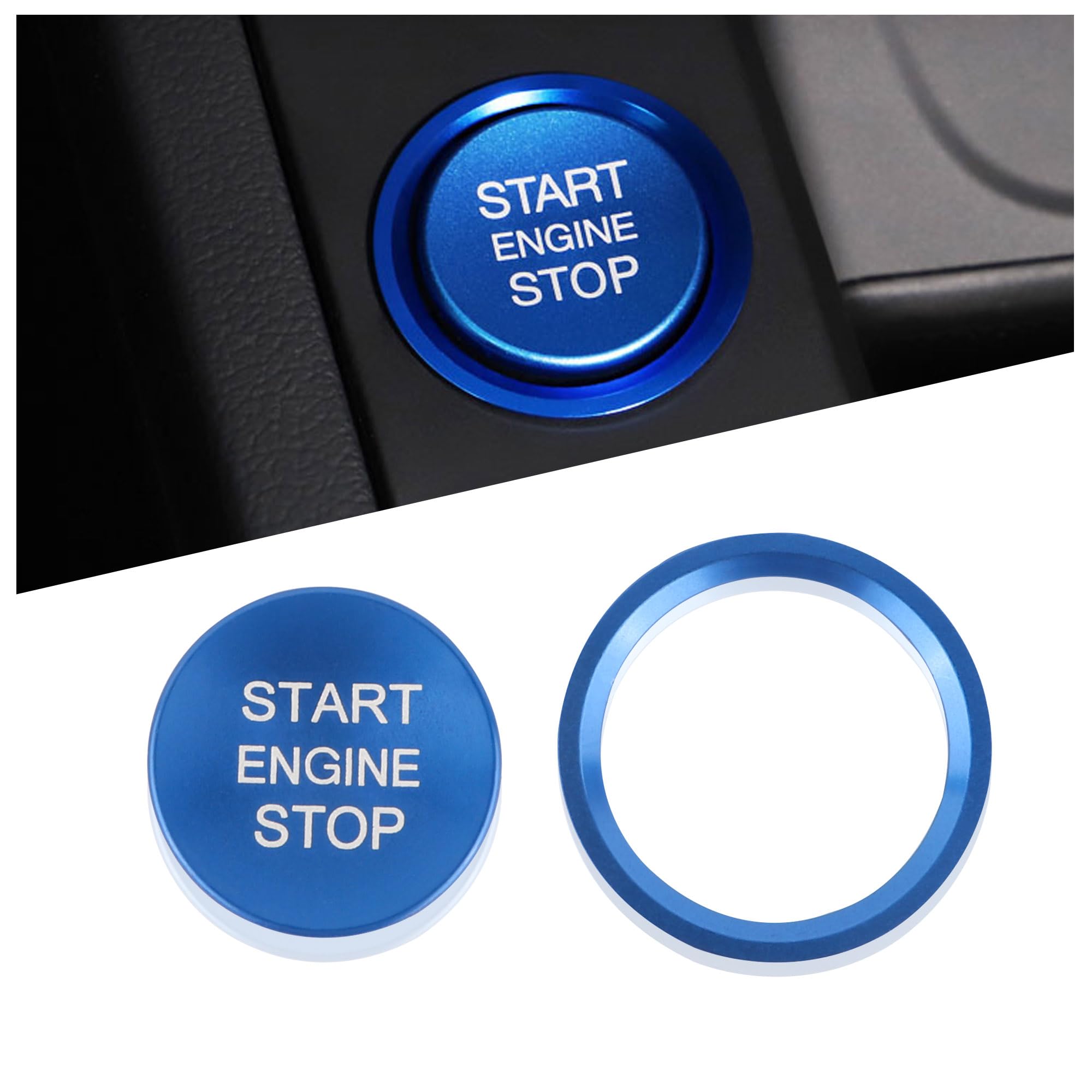 Car Push Start Button Cover Compatible with