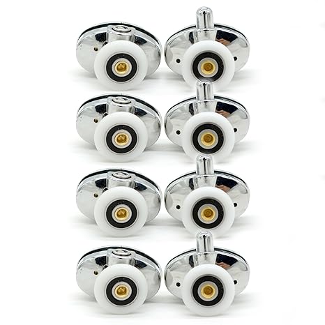 Set Of 8 New Oval Butterfly Single Wheel Shower Door Rollers 23mm