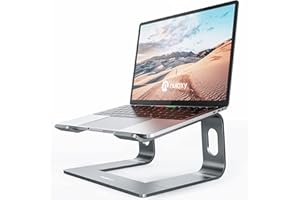 Nulaxy Fully Aluminum Detachable Laptop Stand, Ergonomic Ventilated Cooling Laptop Holder Computer Riser for Desk, Anti-Slip Design Notebook Stand Compatible with All 10-16" MacBook/Dell XPS/HP/Lenovo