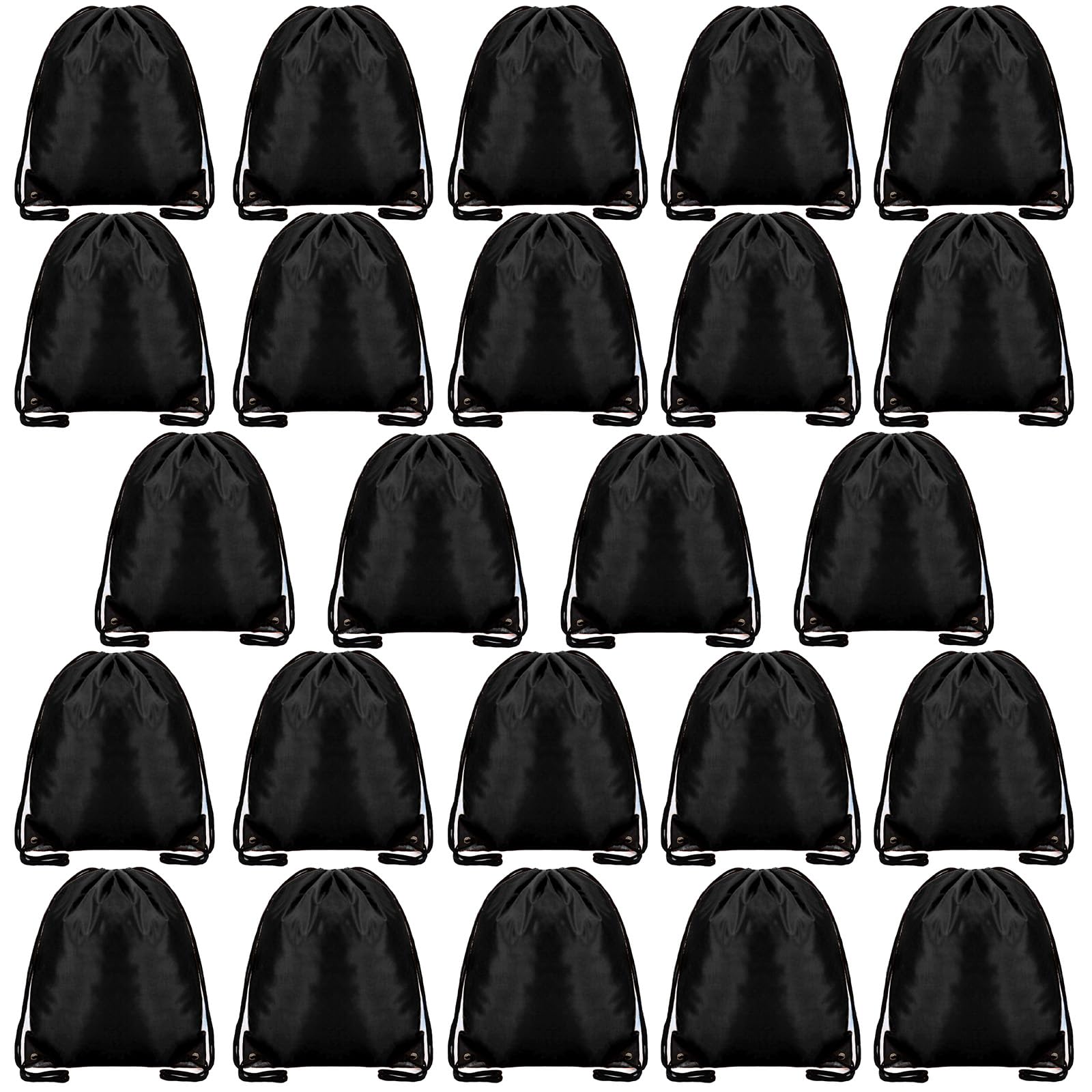 YOSERA 24 Pcs Drawstring Bag,Drawstring Backpack Bags for Gym School Travel Picnic Storage Kids Adults,Pe Sport String Backpack Gift Bags for Girls Boys