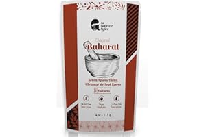 Edi Gourmet Spice Baharat Blend 4 oz - 113g, Authentic Seven Spices Middle Eastern Baharat Seasoning with black pepper, papri