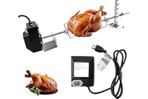 Universal BBQ Rotisserie Grill Kit, Automatic Rotating BBQ, UL Certificated Grill Rotisseries with 120V 4W Motor, 28” Spit Ro