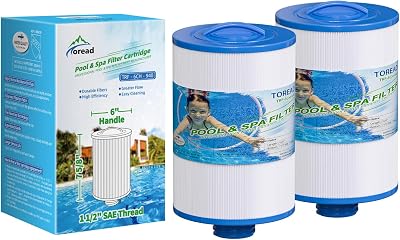 TOREAD 6CH-940 PWW50P3 Spa Filter 50 Micron 20.5cm 1.5in SAE 2 Pack