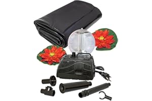 Koolatron Koolscapes 270 Gallon Pond Kit with Lighting, 270 Gallon with Sola, Black