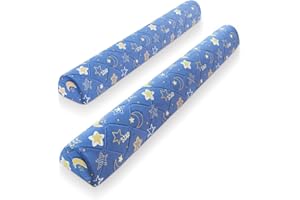 CEEKLIYBEAR 2-Pack Premium Foam Bed Bumpers for Toddler, Non-Slip Bed Rails for Toddlers for Twin, Queen, King Beds, Machine Washable Bumpers Cover for Easy Care（Size：52" x 7" x 5"）