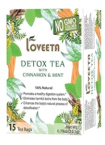24 Pack Of Loveeta Wellness Detox Tea Cinnamon & Mint - 15 Tea Bags (Gmo Free, Gluten Free, Dairy Free, Sugar Free And 100% Natural)