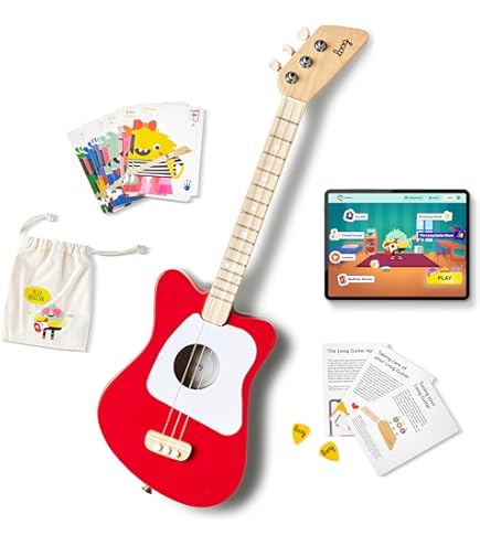 Amazon.com: Loog Mini Electric kids Guitar for Beginners built-in