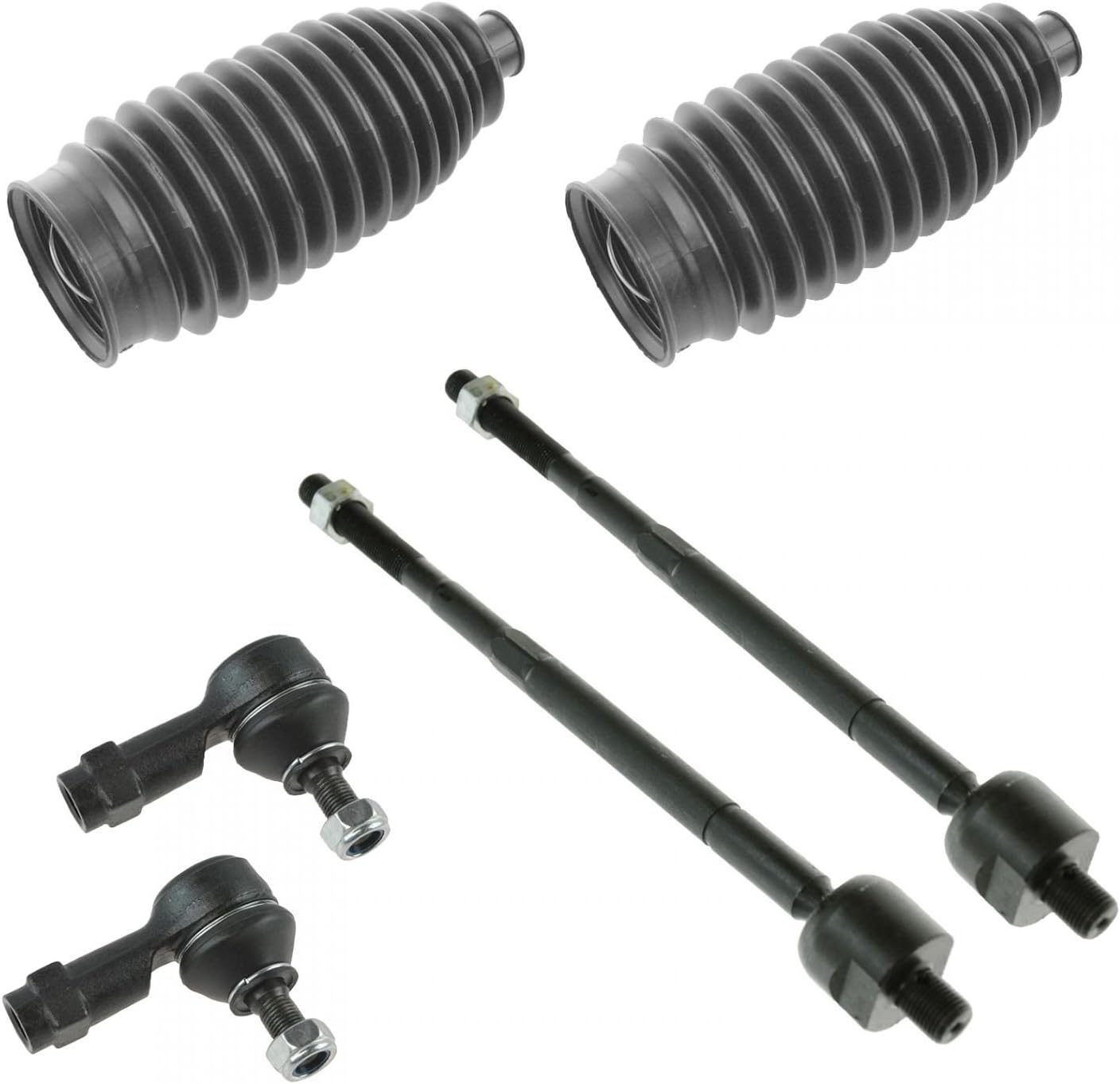 Inner Outer Tie Rod End Kit w/Rack Boot Bellow LH RH Kit