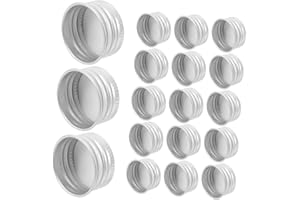 iplusmile 50pcs Leak-proof Thread Cover Growler Caps Wine Bottles with Screw Caps Silver Aluminum Alloy