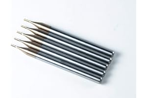 Jarrow Tool Square End Carbide Mill Set (Pack of 5) - 1/16 End Mill for Alloy Steels/Hardened Metals – 4 Flute TiAlN Coated Square Nose Milling Set for CNC Machine Milling Tools