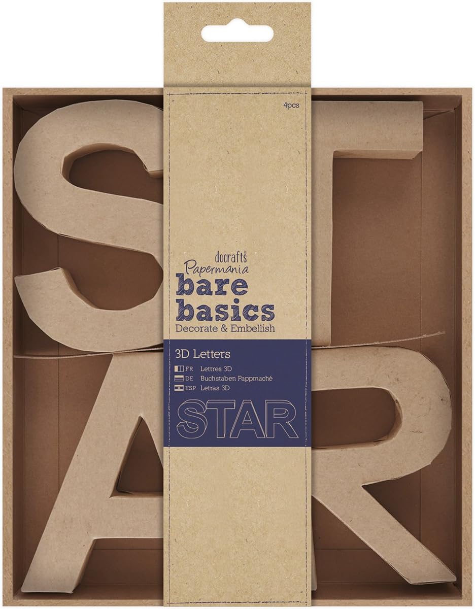 docrafts 3D Letters Box of 4 - Star