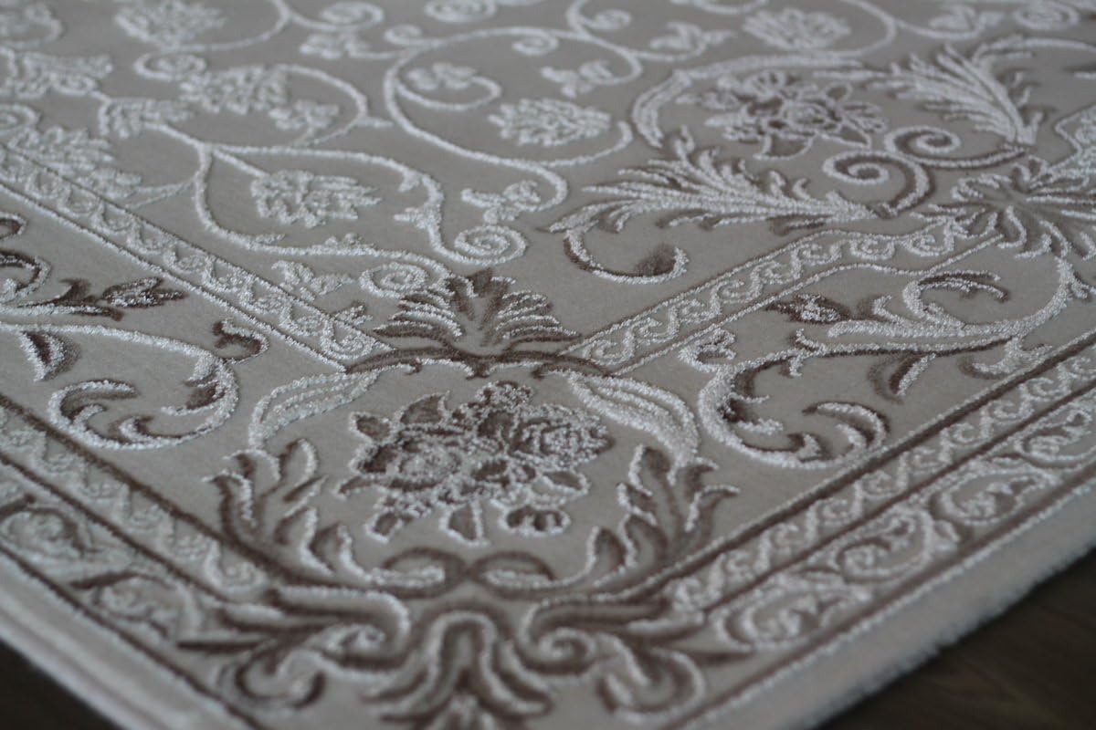 DolceMora Sehrazat Inka 1820 Rug, Polyester, Cream, 110 x 60 x 11 cm