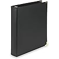 Samsill Classic Collection Executive Presentation 3 Ring Binder/Portfolio Binder, 1.5 Inch Binder, Brass Round Ring (Holds 325 Sheets), Black
