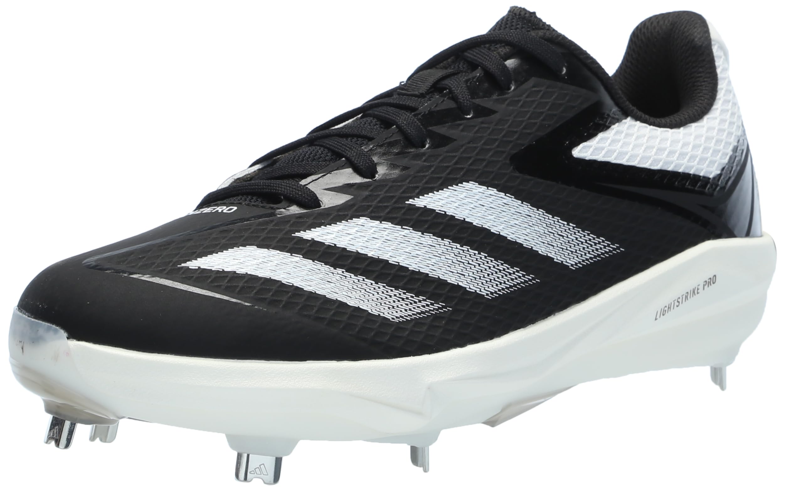 adidas Men's Adizero Electric Baseball, Black/White/Off White, 15 Image
