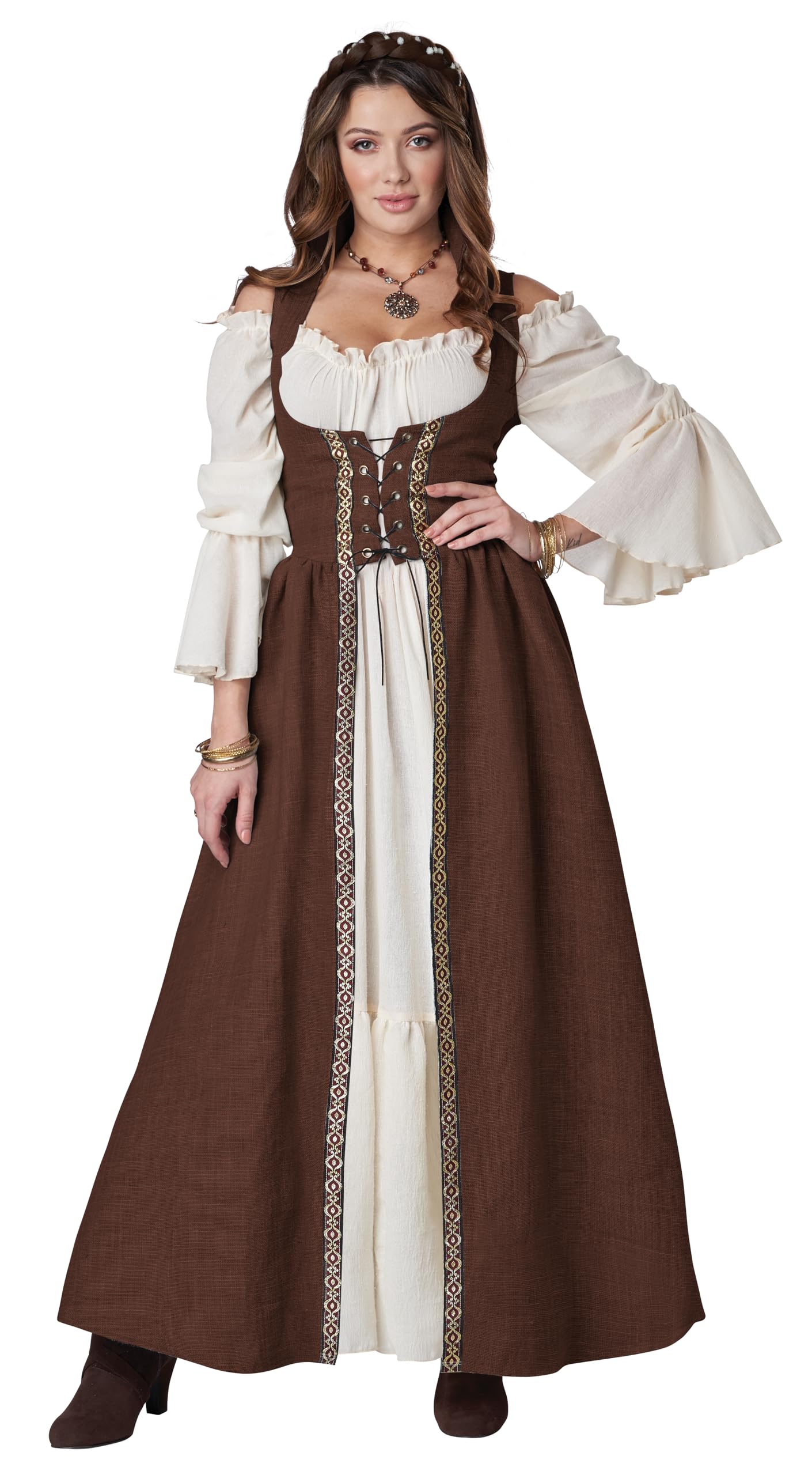 California Costumes Medieval Overdress Adult Costume (Brown), X-Small
