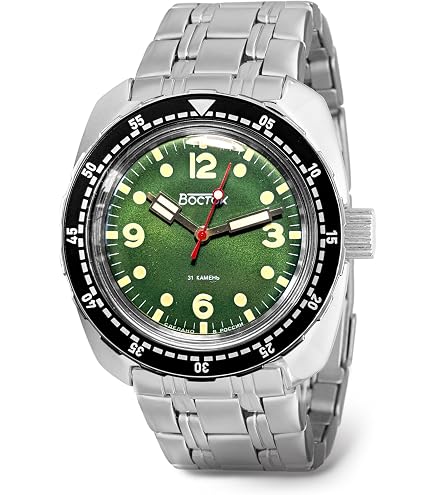 Amazon.com: VOSTOK Original Mens Watch Amphibia 90078A Classic 1st
