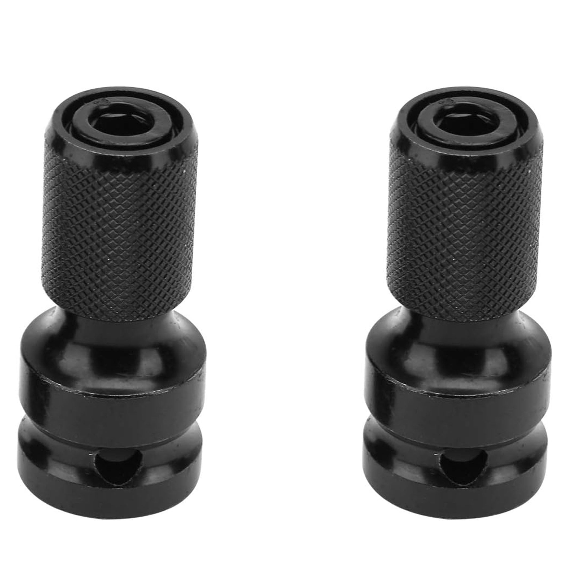 2 Pieces Socket Adapter 1/2 Square Drive to 1/4 Hex Shank, Hex Shank Adapter for Impact Ratchet Wrench, Screwdriver Bit Holder, Impact Wrench Bit Adapter (A)