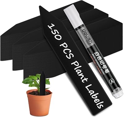 BECHOICEN Plastic Plant Labels 150Pcs Multicolor Garden Markers Tags