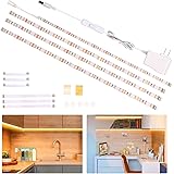 wobsion Under Counter Lights for Kitchen, Under Cabinet Lights Plug in, Under Kitchen Cabinet Lighting,Flexible LED Strip Lig
