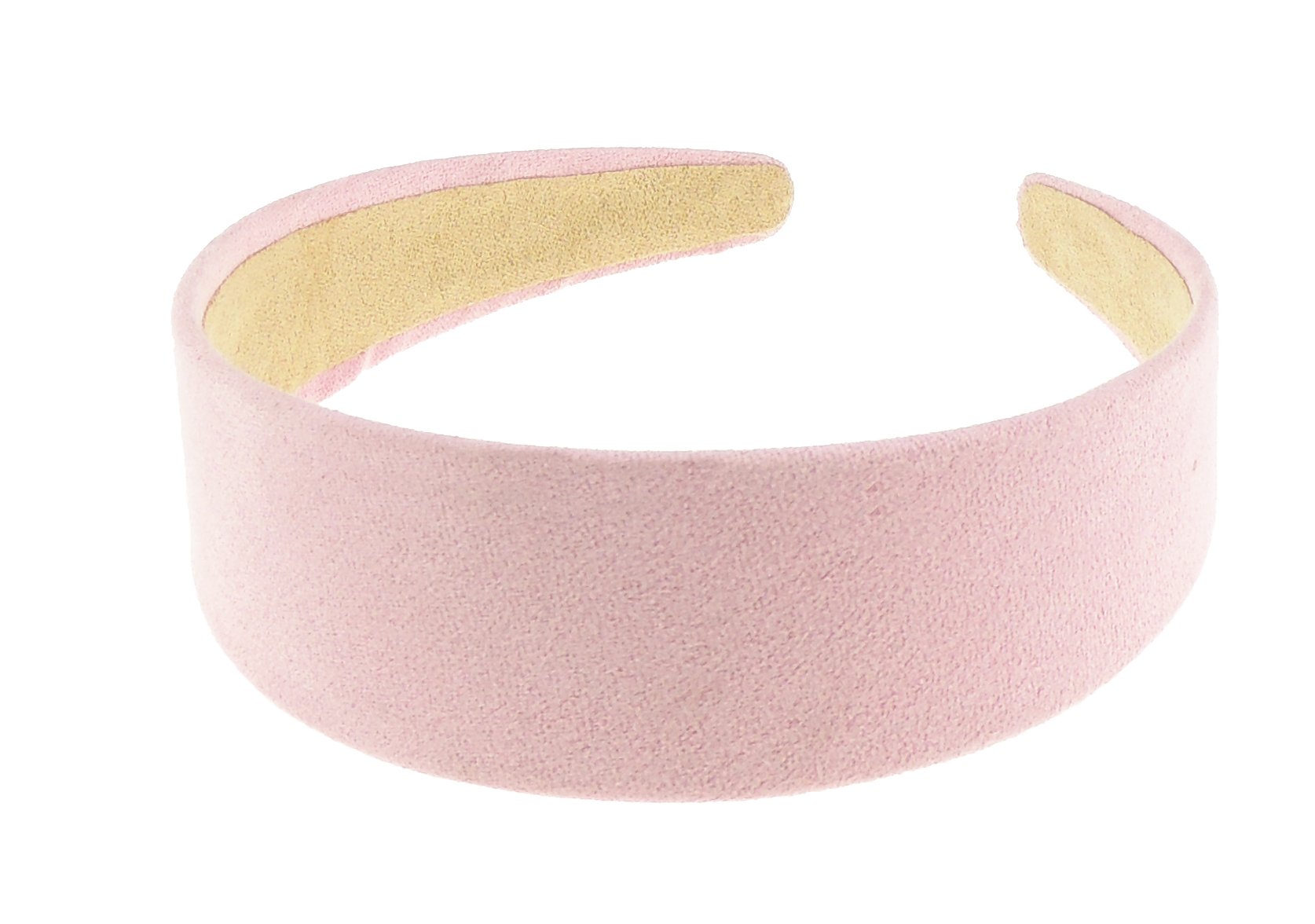 Womens Girls Occasion School Prom Dance Recital Wedding Bridal Party Birthday Christmas Evening Wide Suede Look WInter Hair Hairband Accessories Headband Alice Band (Pink)