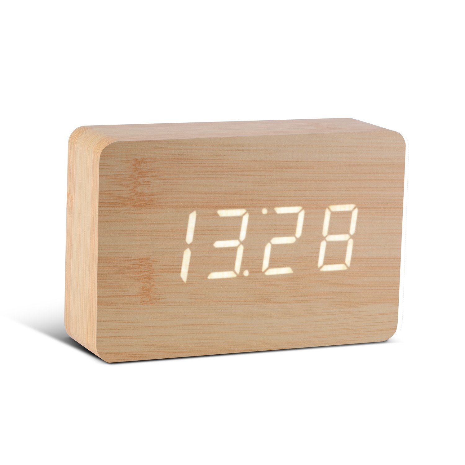 Gingko GK15W11 Brick Beech Click Clock with White LED