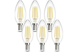 DiCUNO E12 Candelabra LED Bulb Dimmable 60W Equivalent, 4000K Natural White, 4W 550lm, Vintage Chandelier Light Bulbs, Pack o